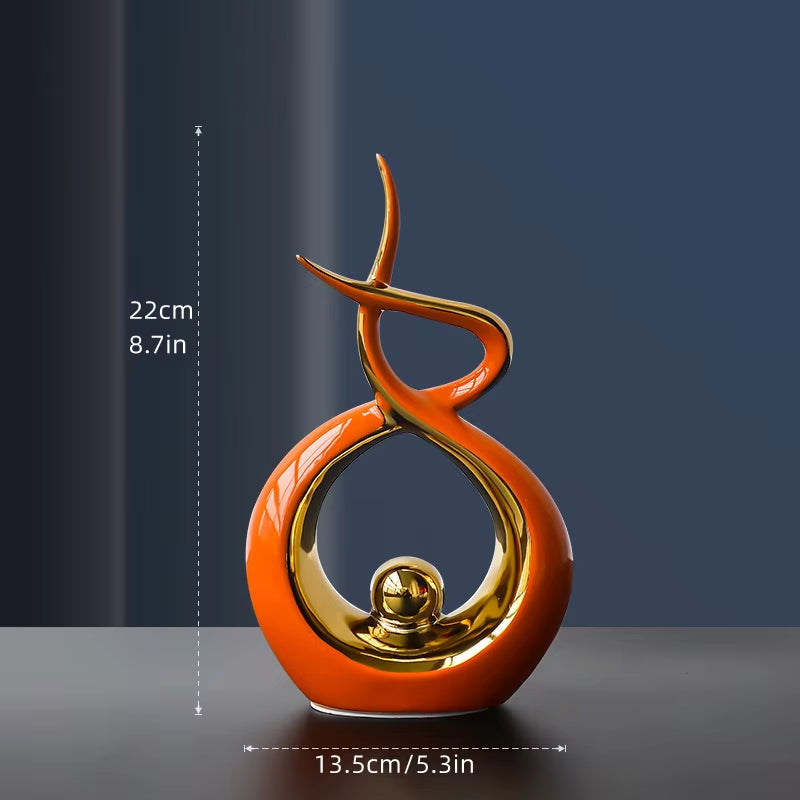 Elevate your home decor with our Ceramic Sculptures! These abstract statues are luxurious porcelain figurines that add a modern touch to any room. Perfect for tables and elegant accents in your living space!