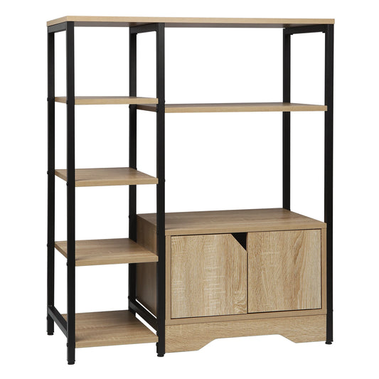 Maximize your space with our 6-Tier Wooden Bookshelf Storage Rack! Featuring a stylish corner design, this organizer includes 1 drawer for added storage. Perfect for books, decor, or kitchen essentials, it enhances any living room, office, or kitchen decor!
