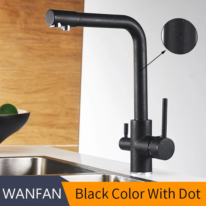 Filter Kitchen Faucets Deck Mounted Mixer Tap 360 Rotation with Water Purification Features Mixer Tap Crane for Kitchen WF-0175