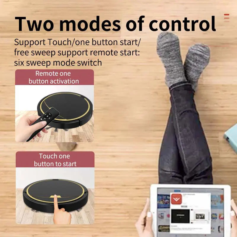 Robot Sweeper Vacuum Cleaner with Water Tank,3In1 Wet&Dry Intelligent Robot,Remote App Control,Robotic Vacuum Cleaners for Home