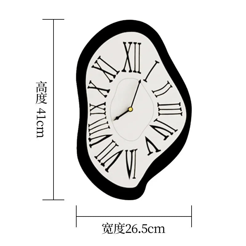 Nordic Interior Wall Clock Surreal Melting Distorted Clocks Luxury Modern Roman Numeral Salvador Dali Style Watch Wall Decor
