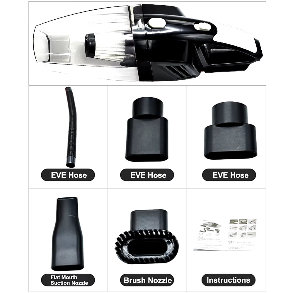Car Vacuum Cleaner Portable Wet and Dry Dual-Use Vacuum Cleaner Powerful Handheld Mini Vaccum Cleaners High Suction 12V 120W