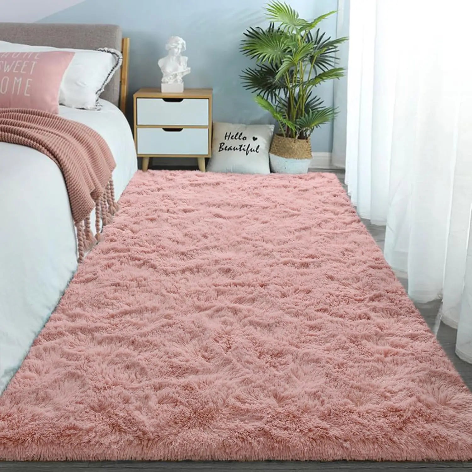 Fluffy Rugs for Bedroom Fuzzy Area Rugs for Living Room Soft Kids Carpet Non Slip Rugs for Hardwood Floors Room Decor