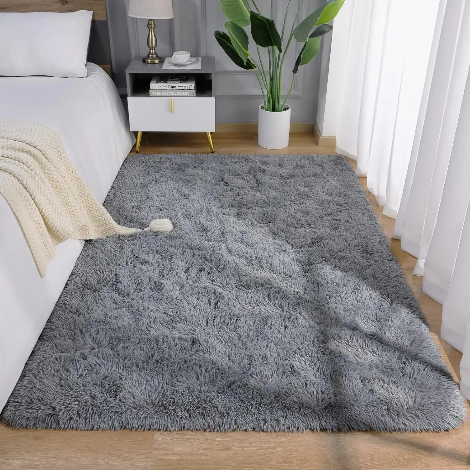 Fluffy Rugs for Bedroom Fuzzy Area Rugs for Living Room Soft Kids Carpet Non Slip Rugs for Hardwood Floors Room Decor