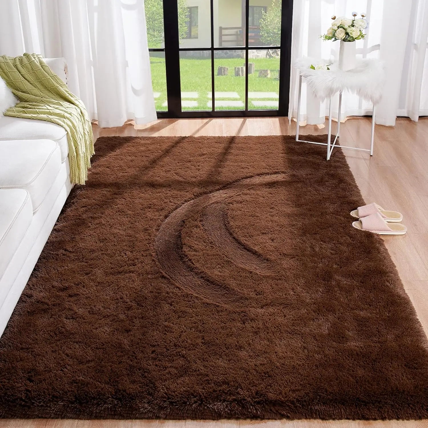 Fluffy Rugs for Bedroom Fuzzy Area Rugs for Living Room Soft Kids Carpet Non Slip Rugs for Hardwood Floors Room Decor