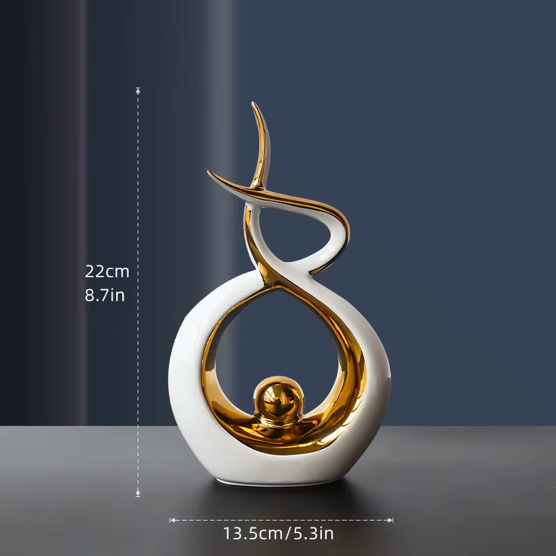 Elevate your home decor with our Ceramic Sculptures! These abstract statues are luxurious porcelain figurines that add a modern touch to any room. Perfect for tables and elegant accents in your living space!