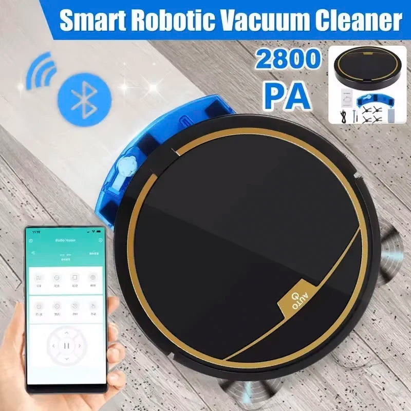Robot Sweeper Vacuum Cleaner with Water Tank,3In1 Wet&Dry Intelligent Robot,Remote App Control,Robotic Vacuum Cleaners for Home