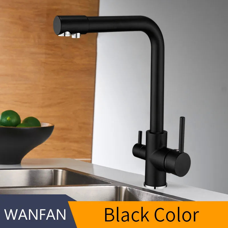 Filter Kitchen Faucets Deck Mounted Mixer Tap 360 Rotation with Water Purification Features Mixer Tap Crane for Kitchen WF-0175