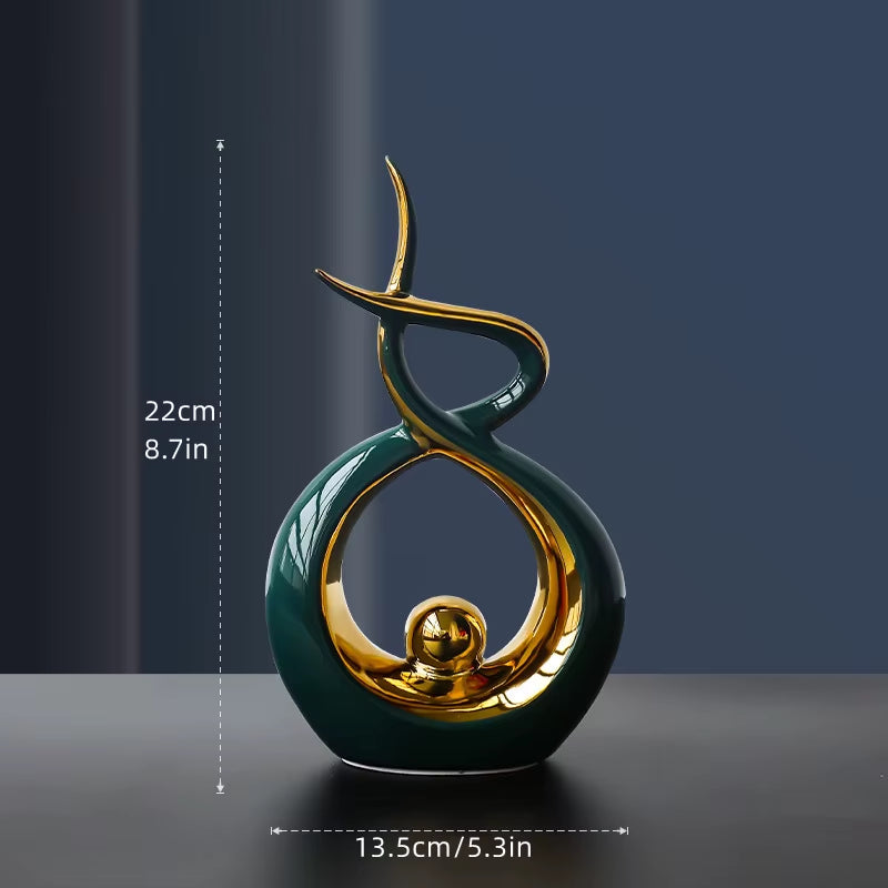 Elevate your home decor with our Ceramic Sculptures! These abstract statues are luxurious porcelain figurines that add a modern touch to any room. Perfect for tables and elegant accents in your living space!