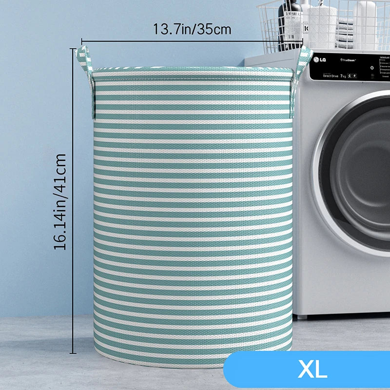 Foldable round Dirty Clothes Laundry Basket Household Bathroom Storage Bucket Toy Clothes Storage Bag Organizer