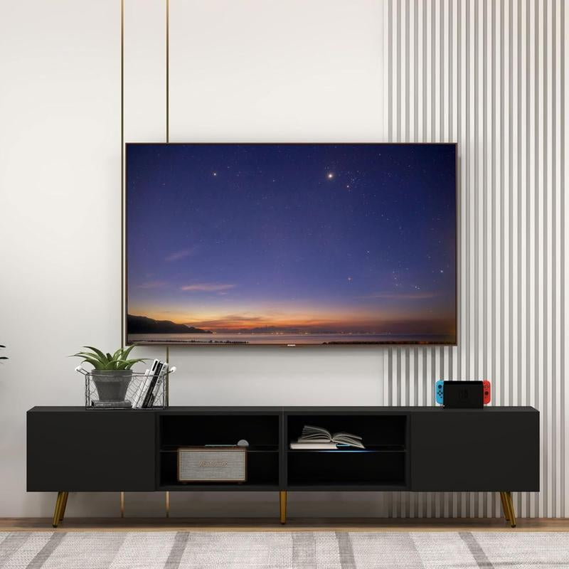 Upgrade your entertainment space with the Canmov 86 Inch LED TV Stand! This modern console supports TVs up to 85 inches and features stylish storage cabinets, making it perfect for organizing your living room essentials. Transform your home today!