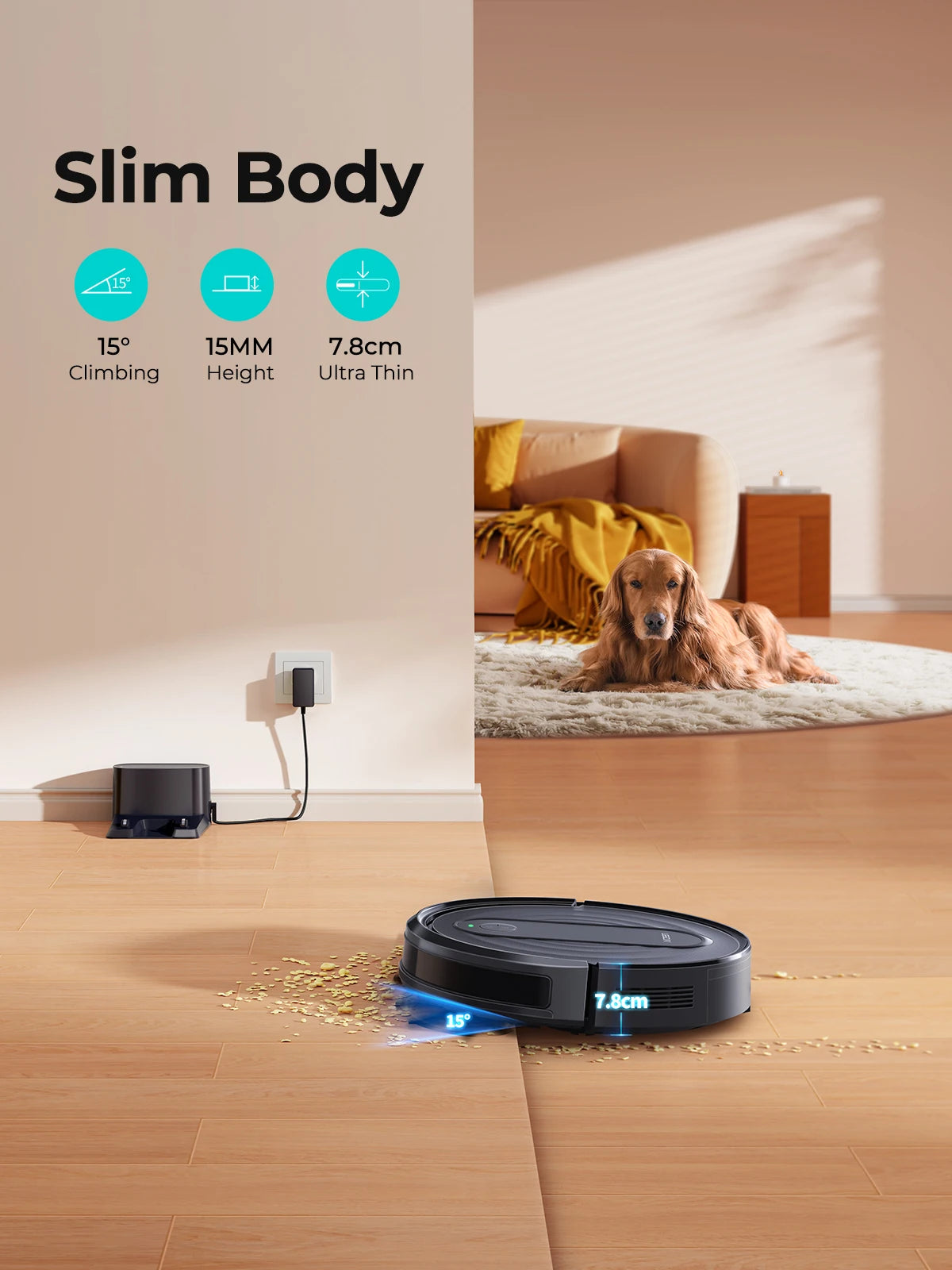 Airzeen Robot Vacuum and Mop Combo 3000Pa App/Alexa Control Scheduled Cleaning Self-Charging Robotic Vacuum Cleaner for Home