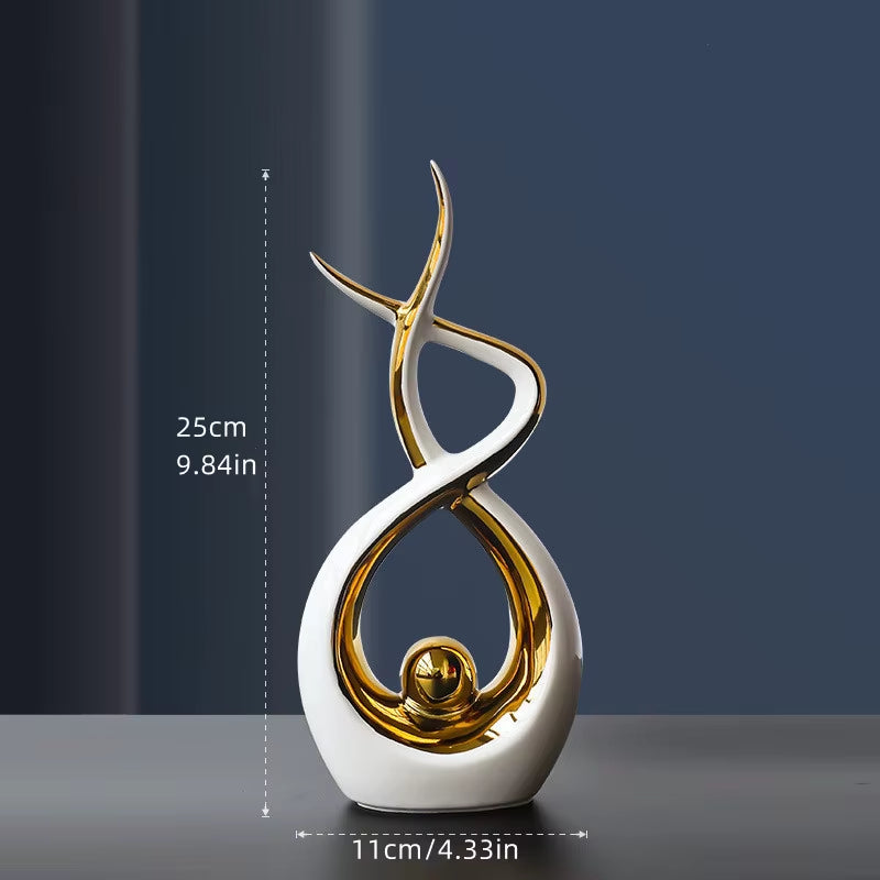 Elevate your home decor with our Ceramic Sculptures! These abstract statues are luxurious porcelain figurines that add a modern touch to any room. Perfect for tables and elegant accents in your living space!