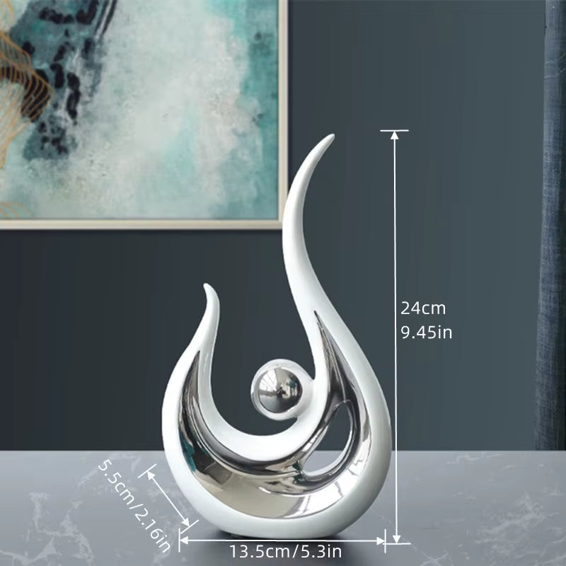 Elevate your home decor with our Ceramic Sculptures! These abstract statues are luxurious porcelain figurines that add a modern touch to any room. Perfect for tables and elegant accents in your living space!