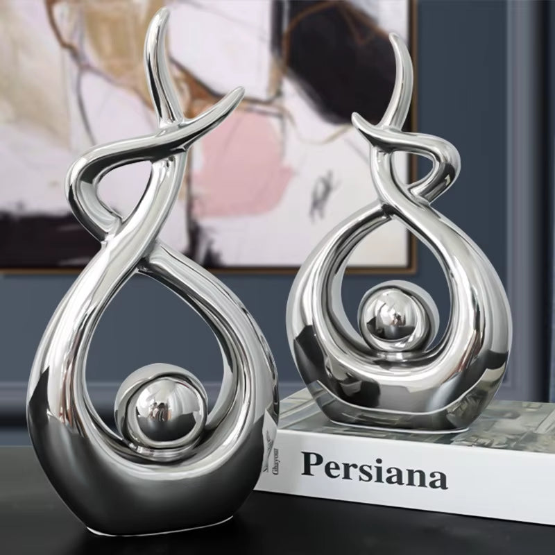 Elevate your home decor with our Ceramic Sculptures! These abstract statues are luxurious porcelain figurines that add a modern touch to any room. Perfect for tables and elegant accents in your living space!