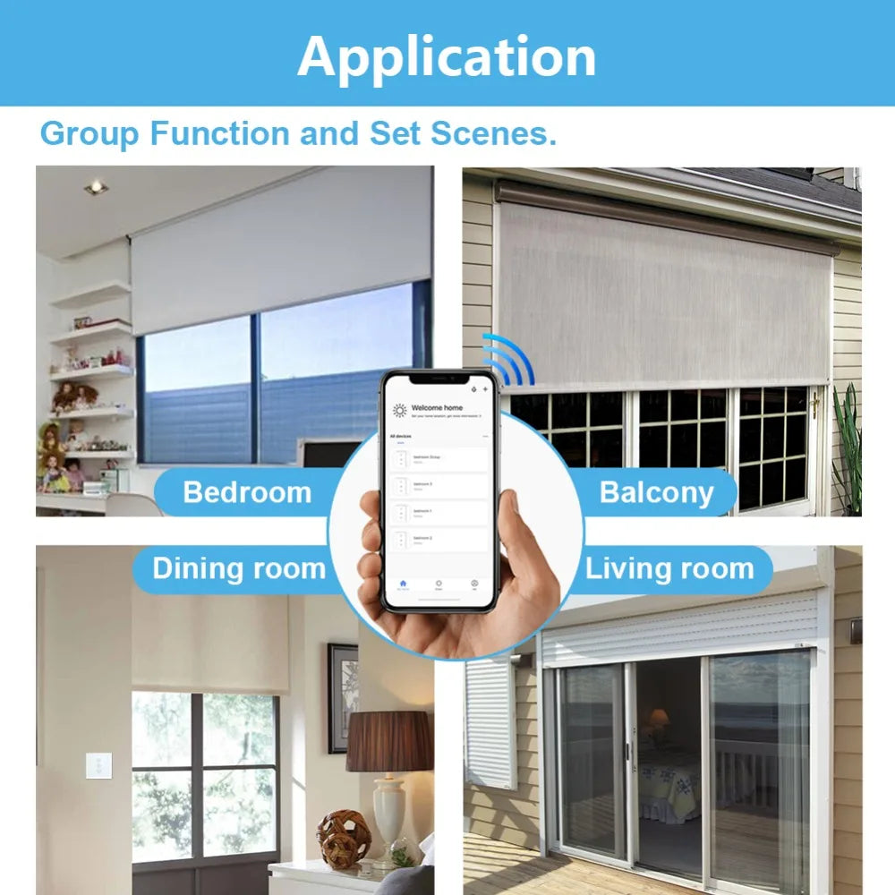 Transform your home with the Tuya Smart WiFi Curtain Blinds Switch! Control your roller shutters effortlessly via Google Home, Alexa, or the Smart Home app. Enjoy timer functions for added convenience!