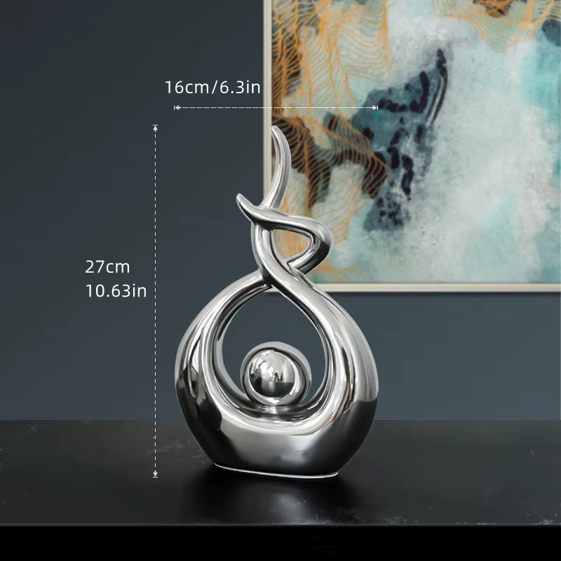 Elevate your home decor with our Ceramic Sculptures! These abstract statues are luxurious porcelain figurines that add a modern touch to any room. Perfect for tables and elegant accents in your living space!