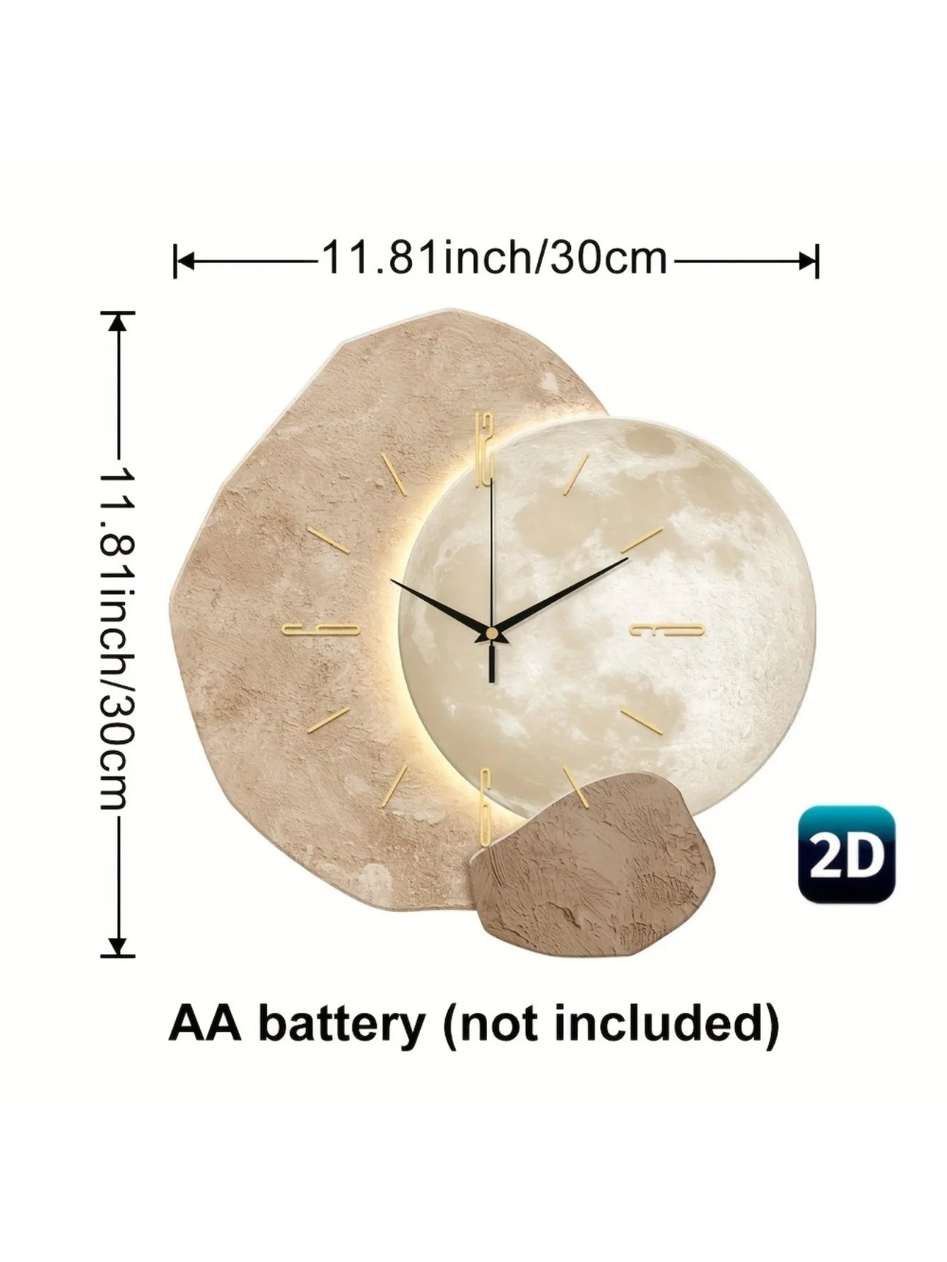 Discover the Modern Simple Silent Wall Clock with a stunning moon phase design. This quiet quartz clock features a wooden structure, ensuring non-drip sound. Perfect for any bedroom, living room, or office, it makes an ideal gift for Mother's Day, weddings, or birthdays!