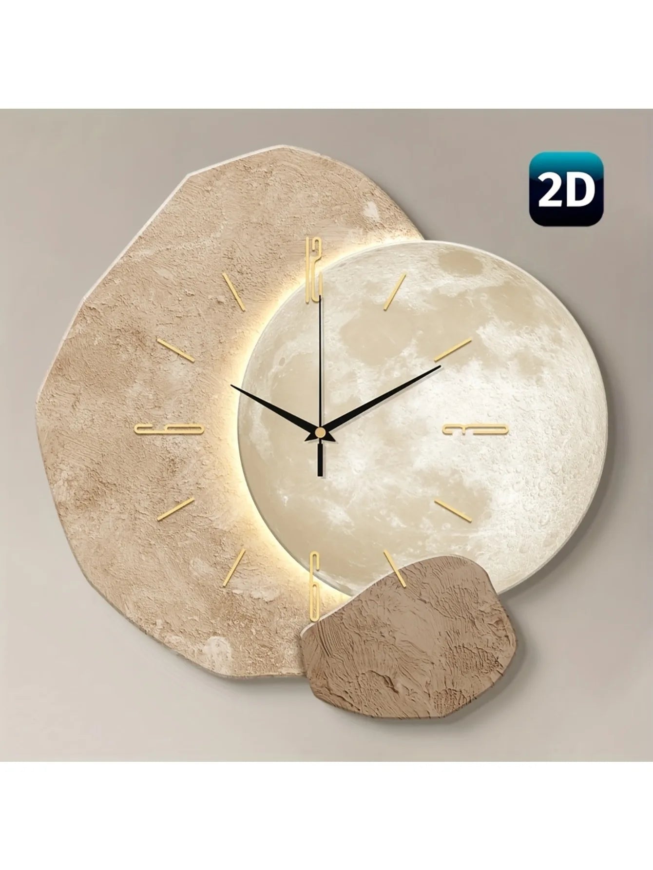 Discover the Modern Simple Silent Wall Clock with a stunning moon phase design. This quiet quartz clock features a wooden structure, ensuring non-drip sound. Perfect for any bedroom, living room, or office, it makes an ideal gift for Mother's Day, weddings, or birthdays!