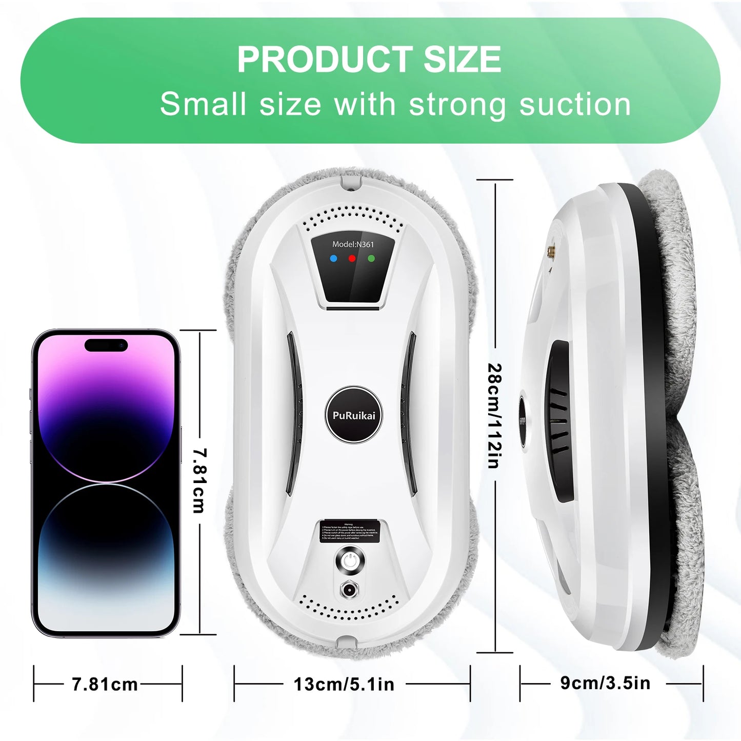 Meet the Puruikai Window Cleaning Robot! This smart vacuum cleaner offers one-key operation for effortless glass and wall cleaning. Enjoy spotless windows without the hassle—order now!