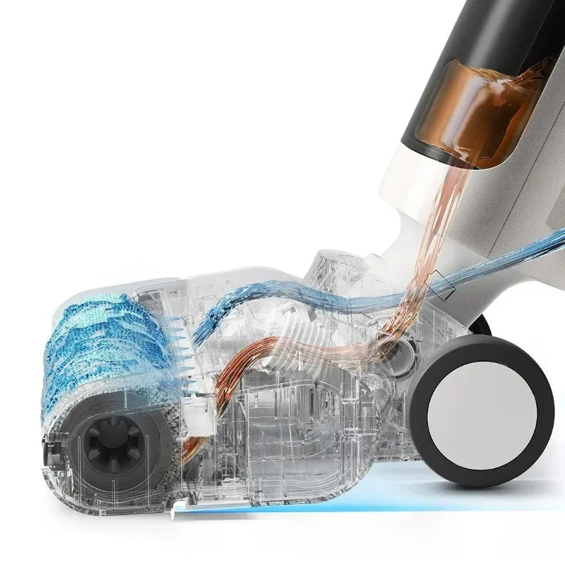 Discover the XIAOMI Cordless Floor Scrubber 4C! This anti-tangle wet & dry vacuum cleaner features an automatic cleaning roller brush, making floor maintenance effortless. Enjoy a spotless home with advanced technology!