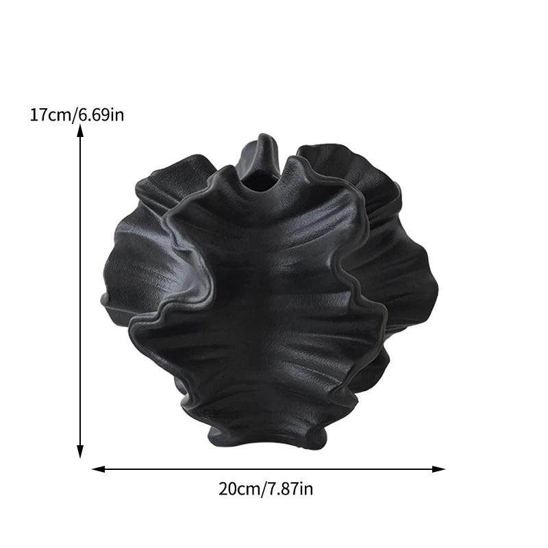 Elegant Minimalist Mirage Vase: A ceramic coral vase inspired by Nordic art, perfect for adding a touch of modern charm to your beige living room. Ideal center decoration!