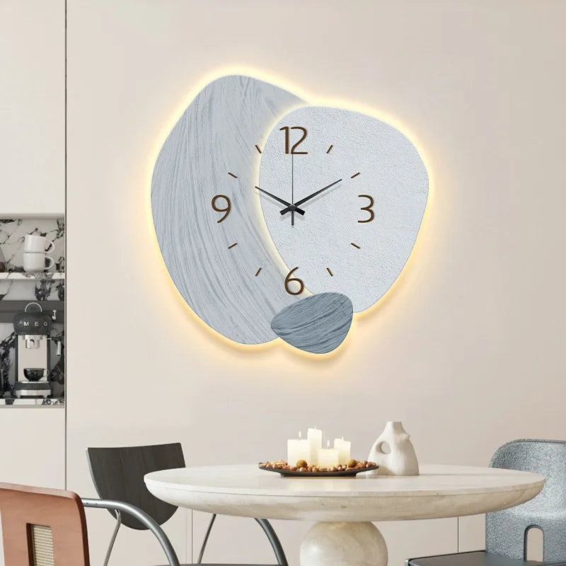 Upgrade your space with the Fashion LED Light Wall Clock! This stylish, luminous, silent quartz clock is perfect for living rooms. Enjoy a hole-free design and modern decor, attracting more buyers!