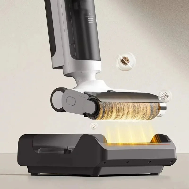 Discover the XIAOMI Cordless Floor Scrubber 4C! This anti-tangle wet & dry vacuum cleaner features an automatic cleaning roller brush, making floor maintenance effortless. Enjoy a spotless home with advanced technology!