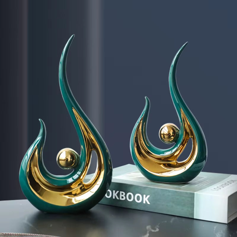 Elevate your home decor with our Ceramic Sculptures! These abstract statues are luxurious porcelain figurines that add a modern touch to any room. Perfect for tables and elegant accents in your living space!