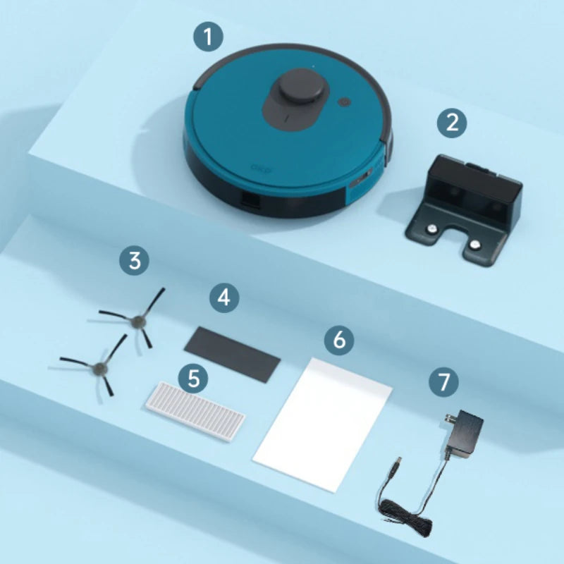 Lidar Robot Vacuum Cleaner 3800Pa Power Suction , Lidar Navigation Smart Home Appliance, Self-Charging, for Pet Hair,Carpet