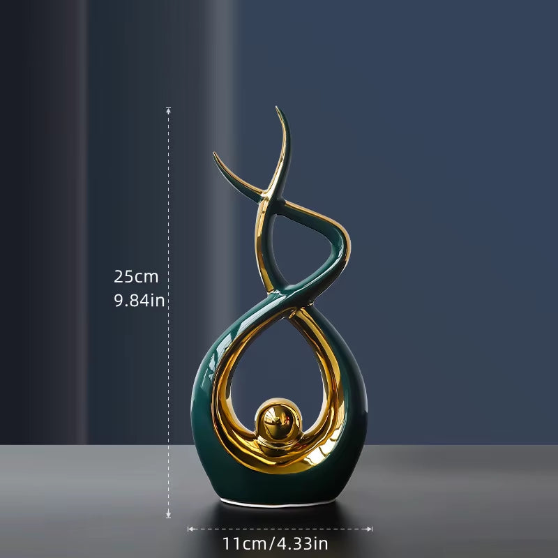 Elevate your home decor with our Ceramic Sculptures! These abstract statues are luxurious porcelain figurines that add a modern touch to any room. Perfect for tables and elegant accents in your living space!