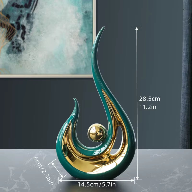 Elevate your home decor with our Ceramic Sculptures! These abstract statues are luxurious porcelain figurines that add a modern touch to any room. Perfect for tables and elegant accents in your living space!