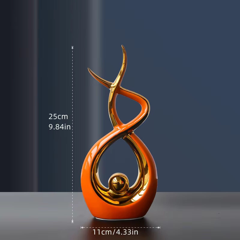 Elevate your home decor with our Ceramic Sculptures! These abstract statues are luxurious porcelain figurines that add a modern touch to any room. Perfect for tables and elegant accents in your living space!