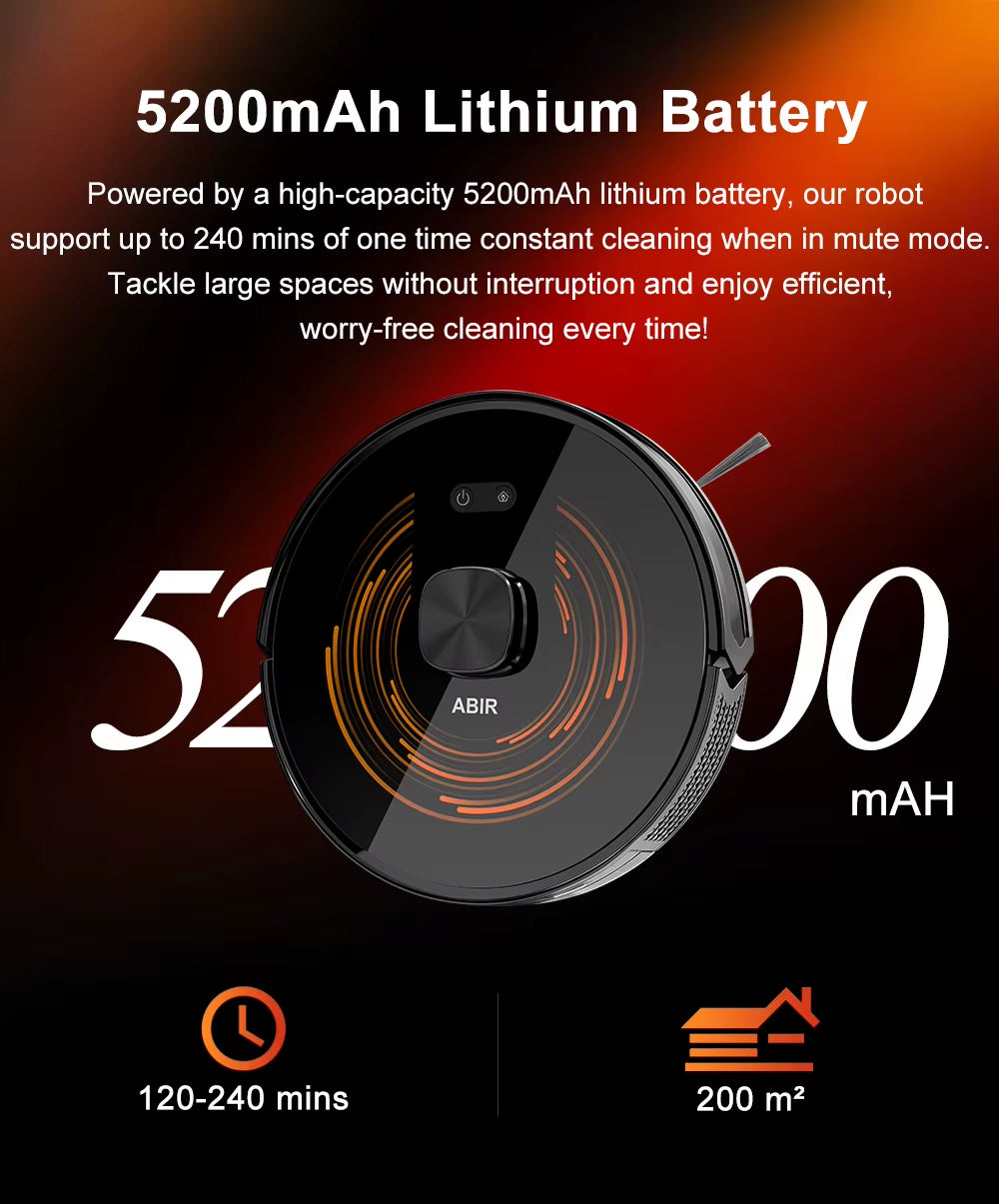 Industrial Vacuum Cleaner Robotic Vacuum and Mop with Self-Empty Base