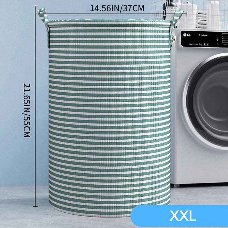 Foldable round Dirty Clothes Laundry Basket Household Bathroom Storage Bucket Toy Clothes Storage Bag Organizer