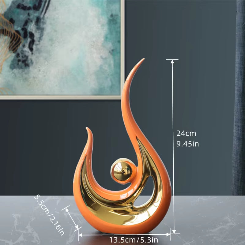 Elevate your home decor with our Ceramic Sculptures! These abstract statues are luxurious porcelain figurines that add a modern touch to any room. Perfect for tables and elegant accents in your living space!