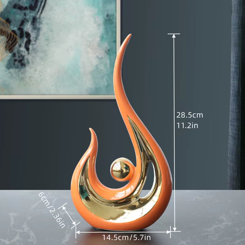 Elevate your home decor with our Ceramic Sculptures! These abstract statues are luxurious porcelain figurines that add a modern touch to any room. Perfect for tables and elegant accents in your living space!