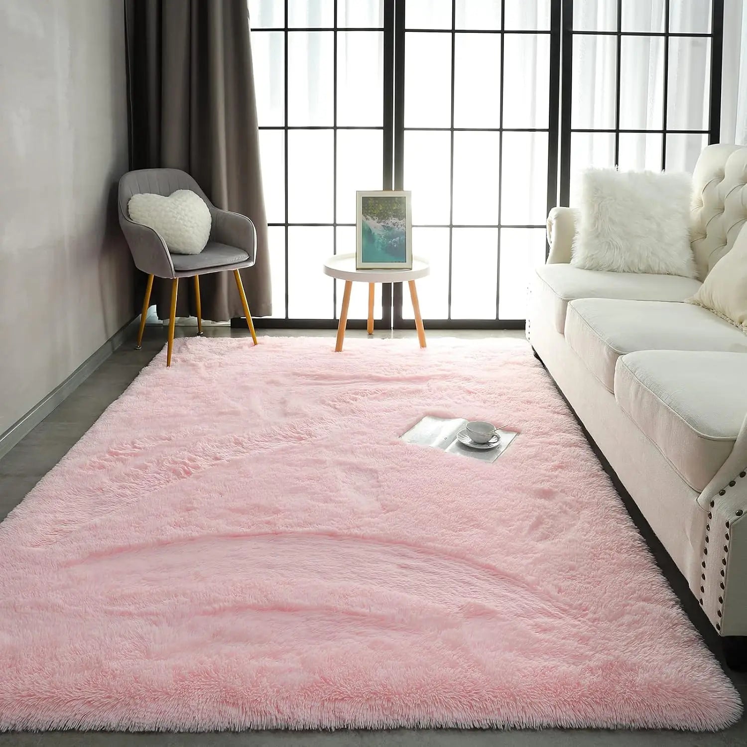 Fluffy Rugs for Bedroom Fuzzy Area Rugs for Living Room Soft Kids Carpet Non Slip Rugs for Hardwood Floors Room Decor