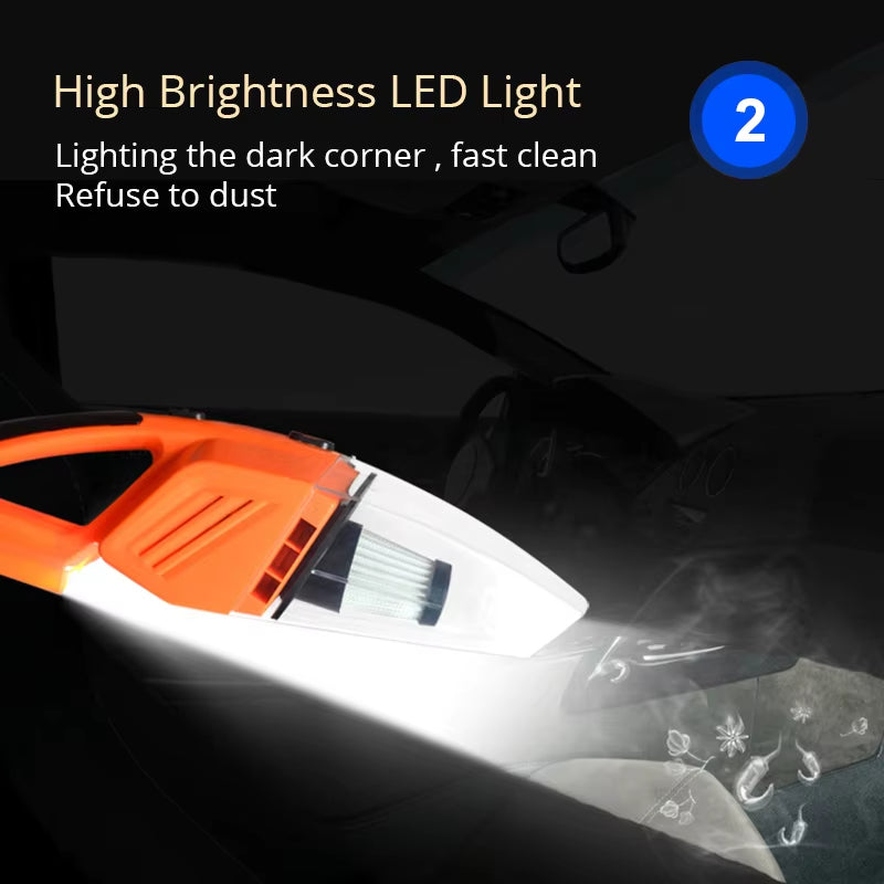 Car Vacuum Cleaner Portable Wet and Dry Dual-Use Vacuum Cleaner Powerful Handheld Mini Vaccum Cleaners High Suction 12V 120W