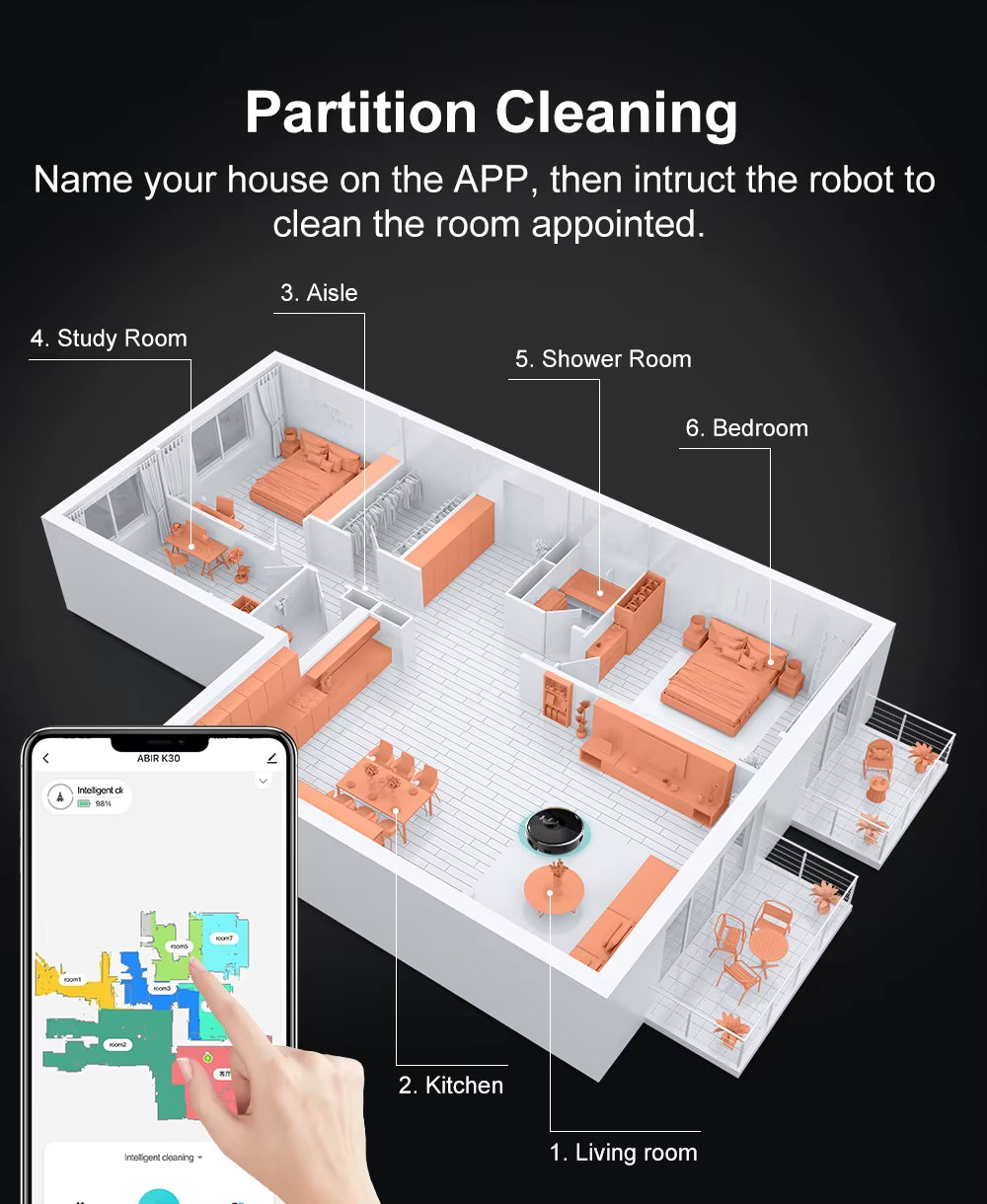 Industrial Vacuum Cleaner Robotic Vacuum and Mop with Self-Empty Base