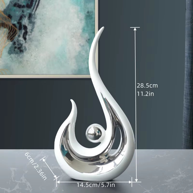 Elevate your home decor with our Ceramic Sculptures! These abstract statues are luxurious porcelain figurines that add a modern touch to any room. Perfect for tables and elegant accents in your living space!