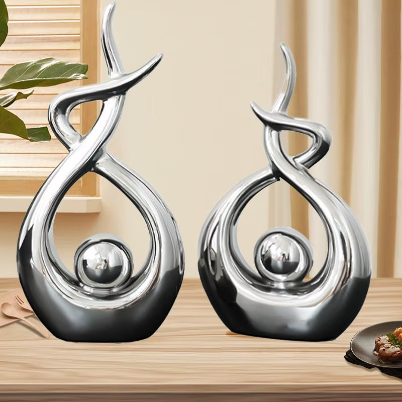 Elevate your home decor with our Ceramic Sculptures! These abstract statues are luxurious porcelain figurines that add a modern touch to any room. Perfect for tables and elegant accents in your living space!