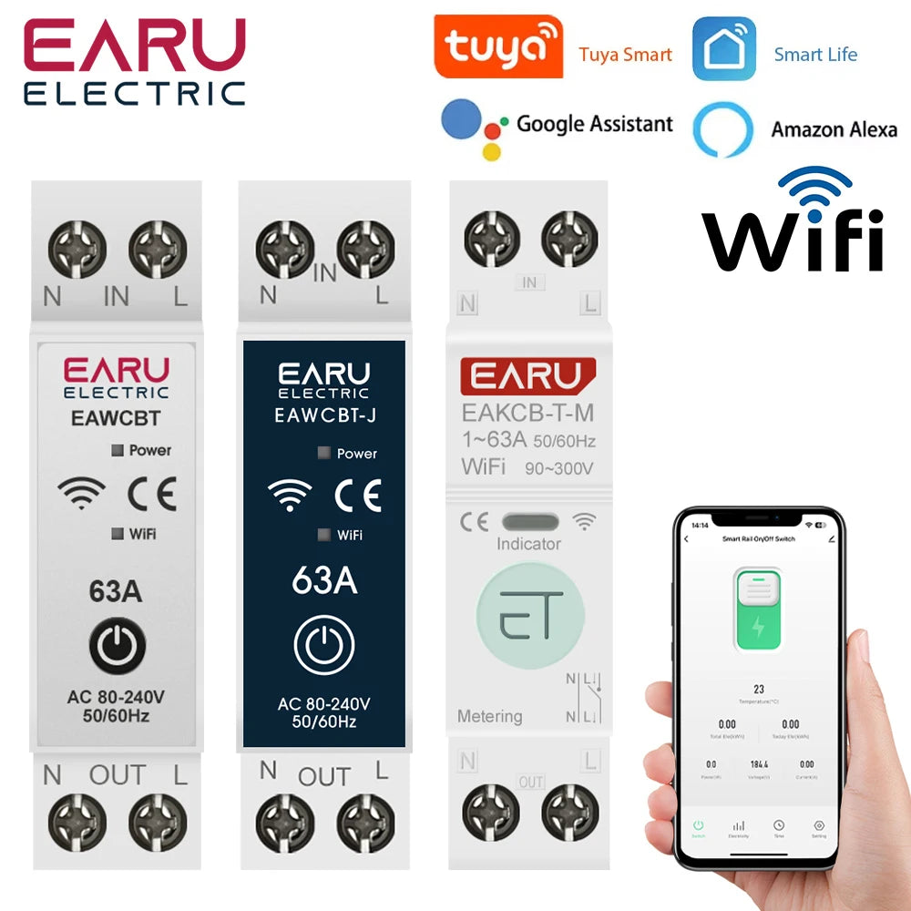 Upgrade your home with the Tuya WiFi Smart Circuit Breaker! Control energy use remotely, monitor voltage and current, and set timers for ultimate convenience and safety!