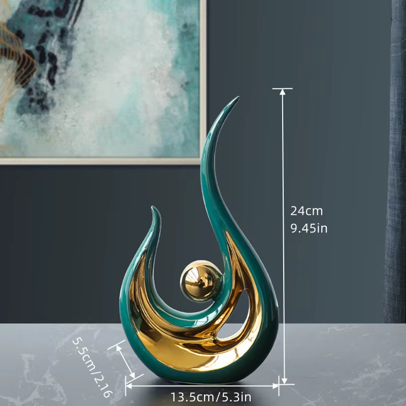 Elevate your home decor with our Ceramic Sculptures! These abstract statues are luxurious porcelain figurines that add a modern touch to any room. Perfect for tables and elegant accents in your living space!