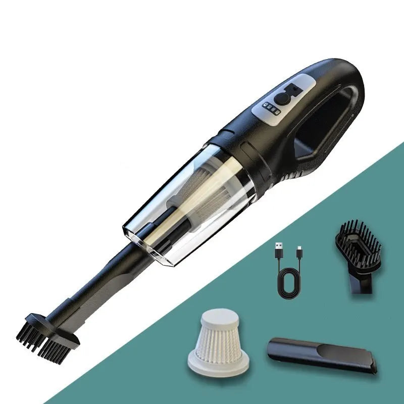 Cordless Handheld Vacuum Cleaner, Rechargeable Car Vacuum Cleaner with 3 Suction Heads for Car, Pet and Household Cleaners