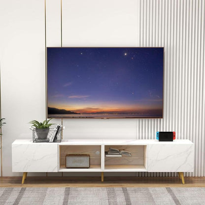 Upgrade your entertainment space with the Canmov 86 Inch LED TV Stand! This modern console supports TVs up to 85 inches and features stylish storage cabinets, making it perfect for organizing your living room essentials. Transform your home today!