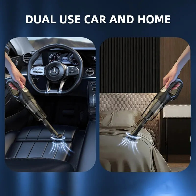 Cordless Handheld Vacuum Cleaner, Rechargeable Car Vacuum Cleaner with 3 Suction Heads for Car, Pet and Household Cleaners