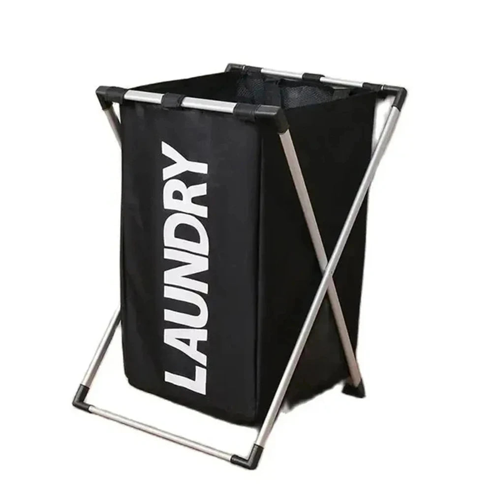3 Grids Foldable Laundry Basket Large Capacity Toys Clothes Organizer Aluminum Bracket Waterproof Bathroom Laundry Basket Hamper