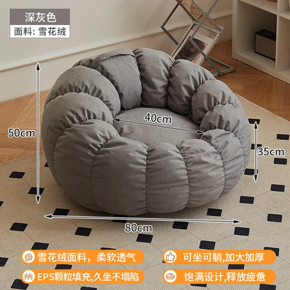 Relax in style with our modern lazy sofa chair! Perfect for balcony or living room, this small sofa with stool offers comfort and elegance for your bedroom or leisure space.