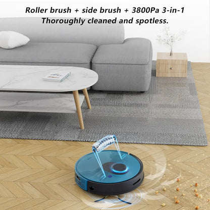 Lidar Robot Vacuum Cleaner 3800Pa Power Suction , Lidar Navigation Smart Home Appliance, Self-Charging, for Pet Hair,Carpet